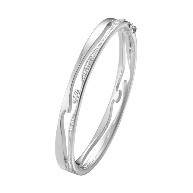 FUSION OPEN BANGLE Armbänder PAVÉ 0.77 ct Weißgold
