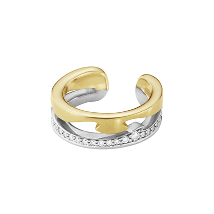 FUSION EAR CUFF PAVÉ 0.10ct (Gold/Weißgold)