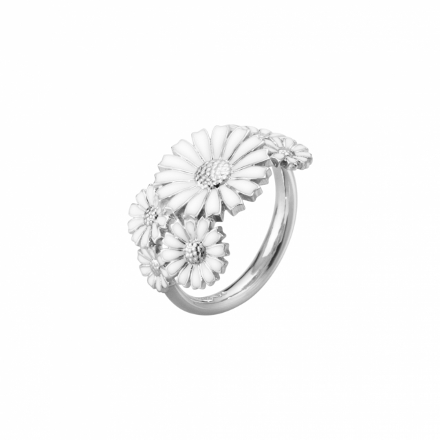 DAISY LAY RING SI RH WHITE