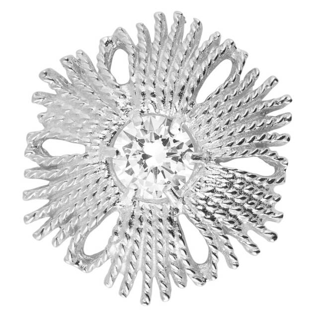 Gatsby big stone ring Silber