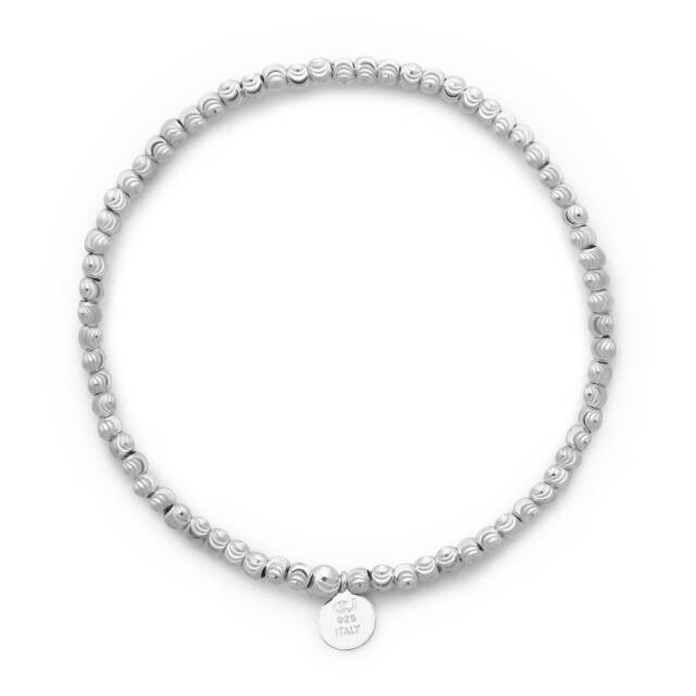 Cubic elastic brace Armbänder plain Silber