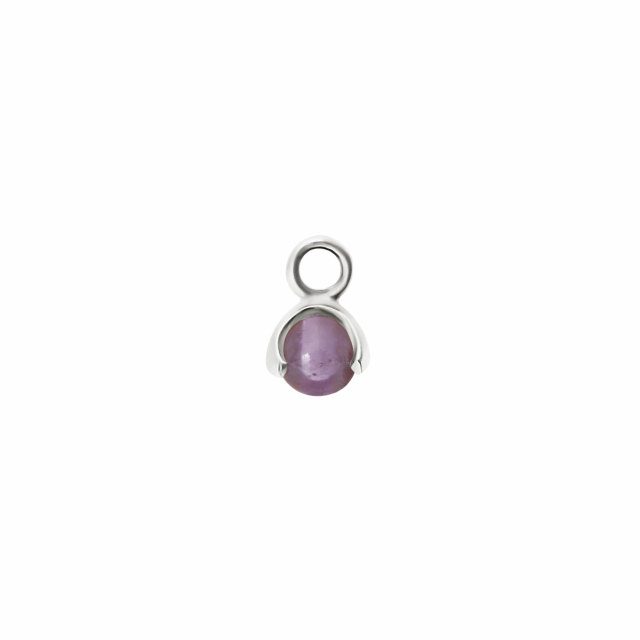 Letters stone 2 amethyst pend Silber