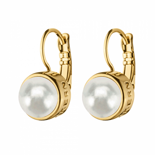 LULU Gold WHITE PEARL Ohrring