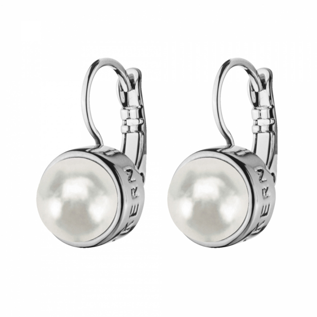 LULU Silber WHITE PEARL Ohrring