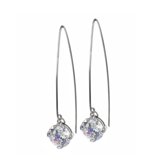 FRIDA Long Ohrringe Stahl/Kristall