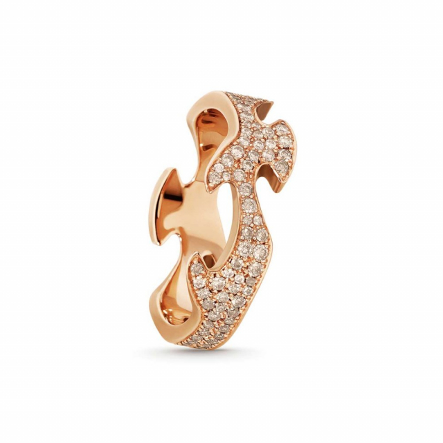 FUSION CENTRE RING roseguld DIAMOND PAVÉ 0,63 CT Size 54