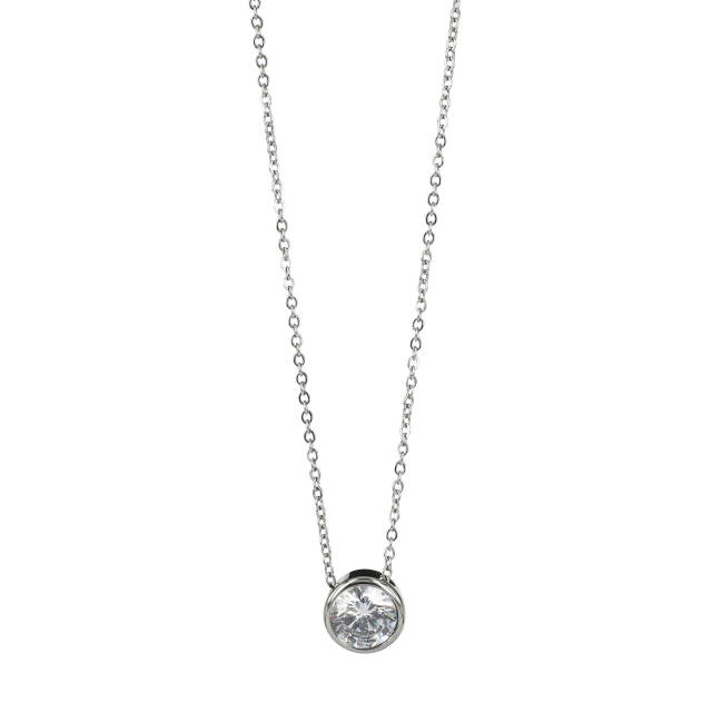LILLY 7 mm Halsketten Stahl/Kristall