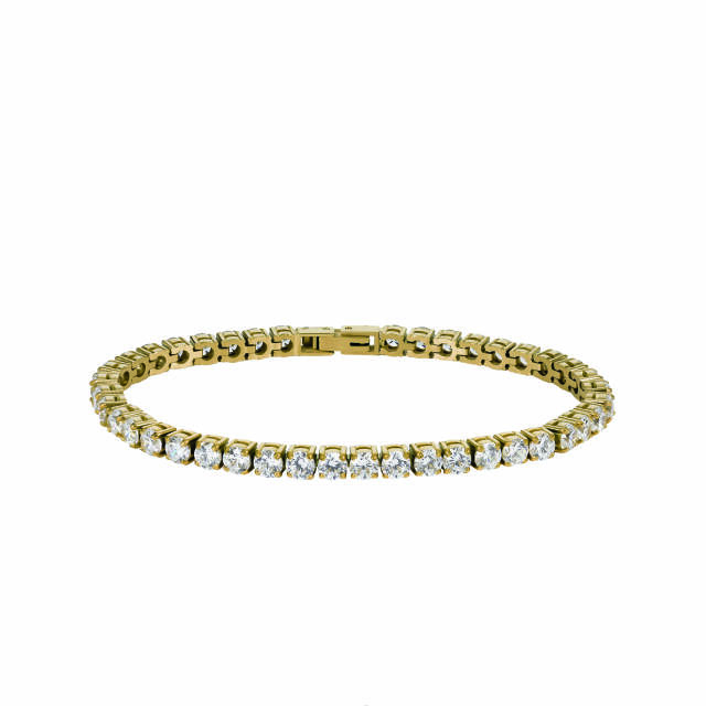 GLIMRA 4mm Armbänder Gold/Kristall