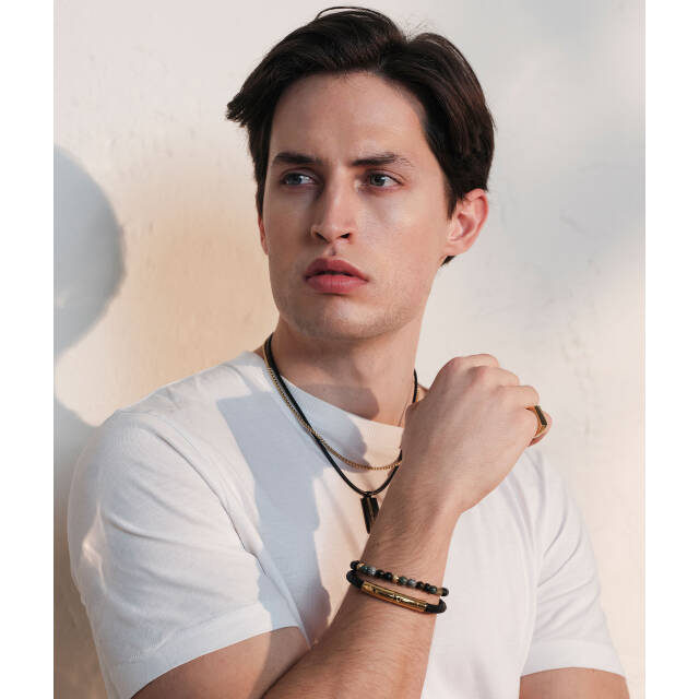 MOLTAS Halsketten Schwarz /Gold