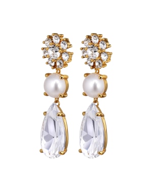 MISIA SG CRYSTAL_WHITE PEARL Earrings