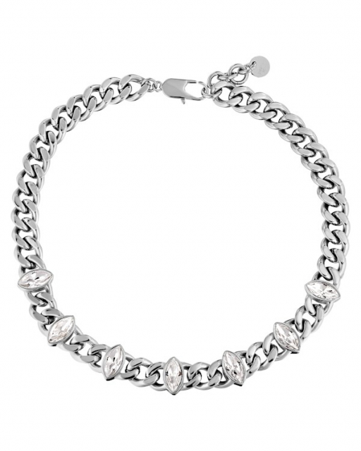 PUNICA SS CRYSTAL NECKLACE SILVER