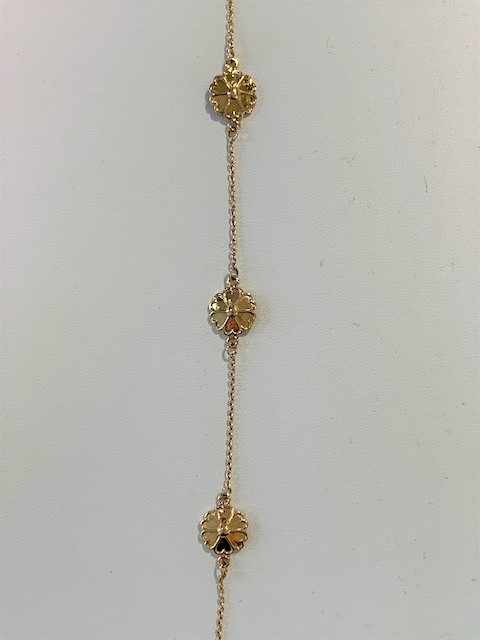 Uppland Armbänder 3 blommor Gold 17+1 cm