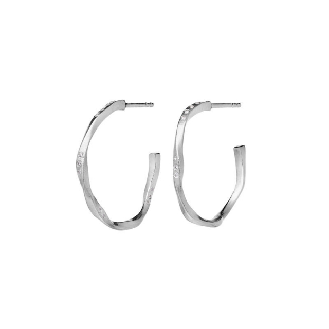 Echo Medium Ohrring Silber