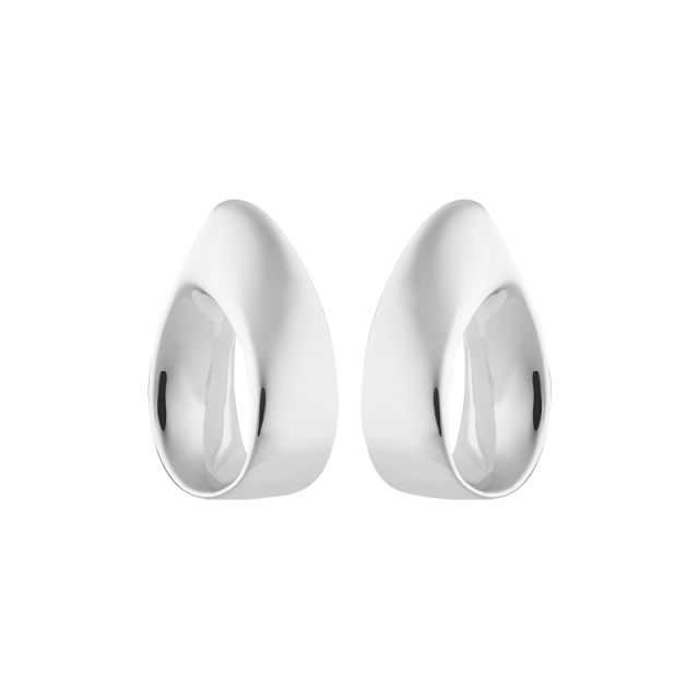 Aqua swirl studs Silber