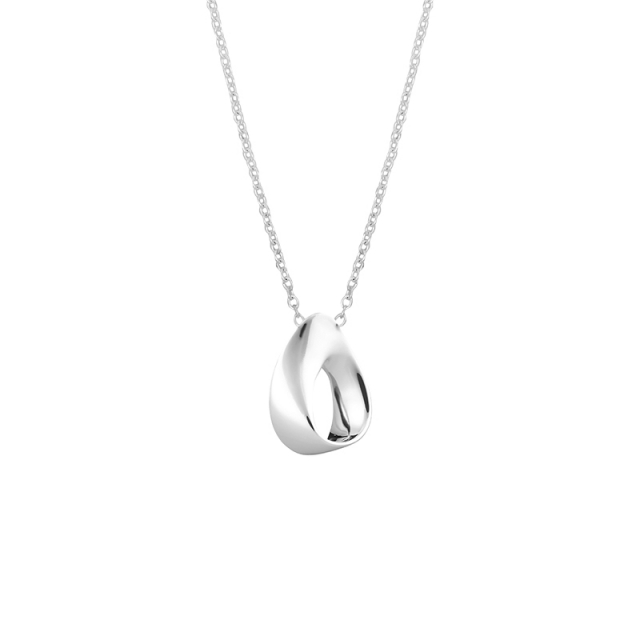 Aqua swirl small Halsketten Silber