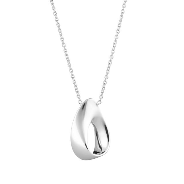 Aqua swirl Halsketten Silber