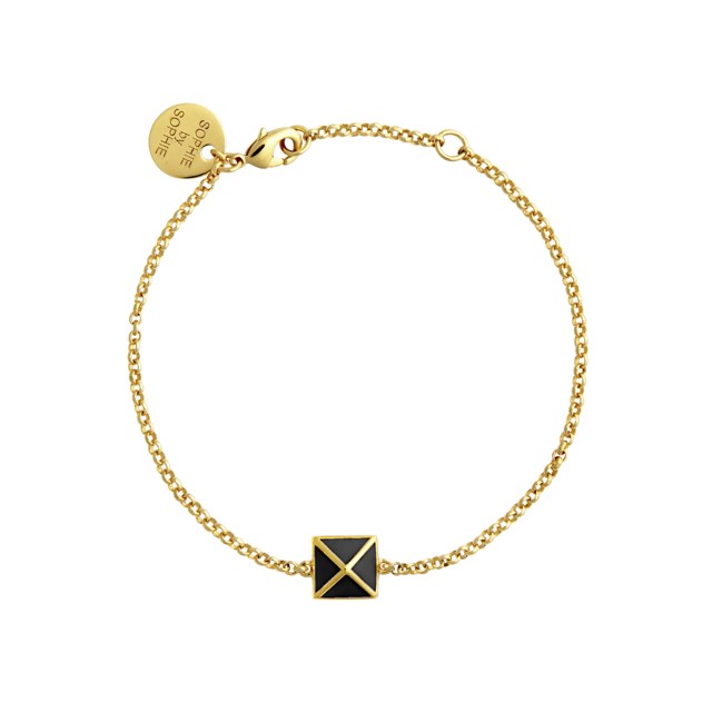 Enamel pyramid one stud Armbänder
