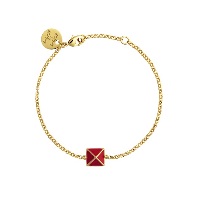 Enamel pyramid one stud Armbänder