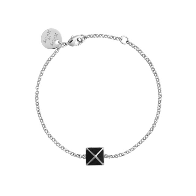 Enamel pyramid one stud Armbänder