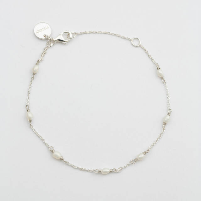 Treasure Multi Pearl Bracelet Silber