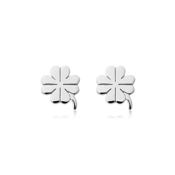Clover studs Silber