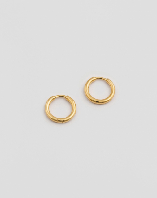 Beloved Fat Small Hoops Gold