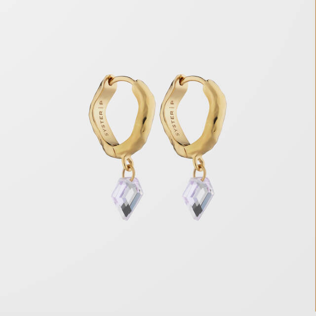 Diamona Amethyst Ohrring Gold