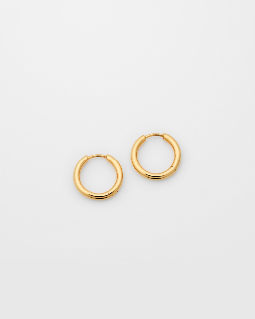 Beloved Fat Medium Hoops Gold