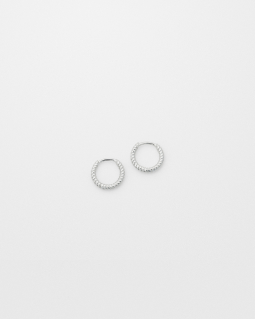 Beloved Twisted Small Hoops Silver