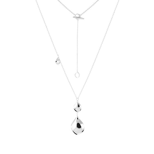 Gaias Grace single long Halsketten Silber