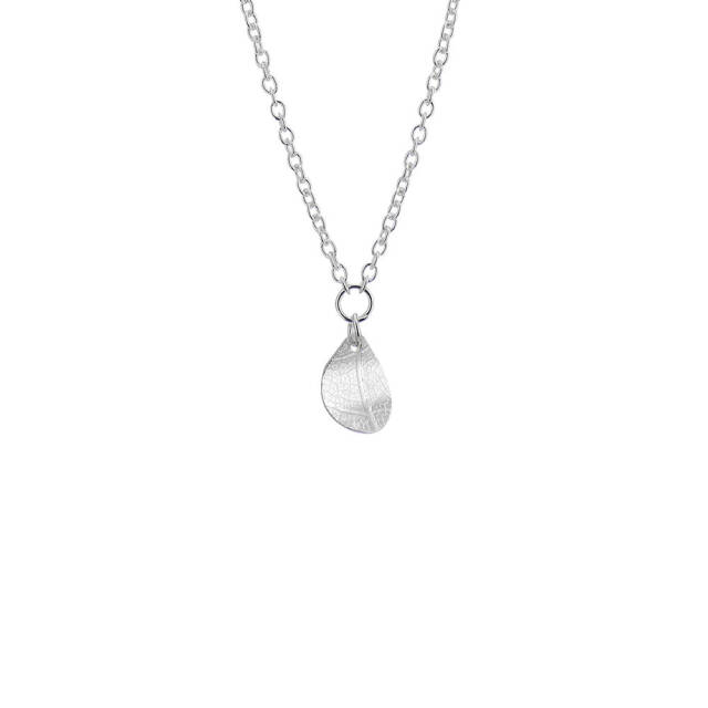 Leaf drop Halsketten Silber