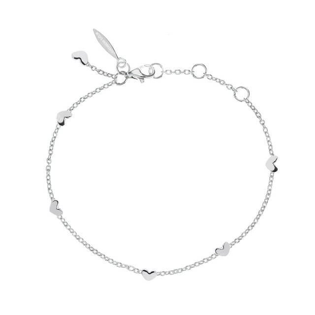 Loving heart drop full Armbänder Silber
