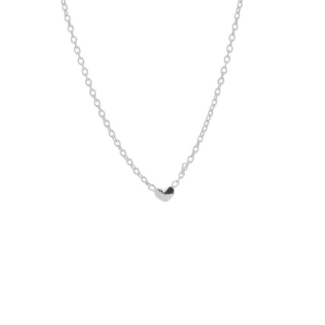 Loving Heart drop Halsketten Silber