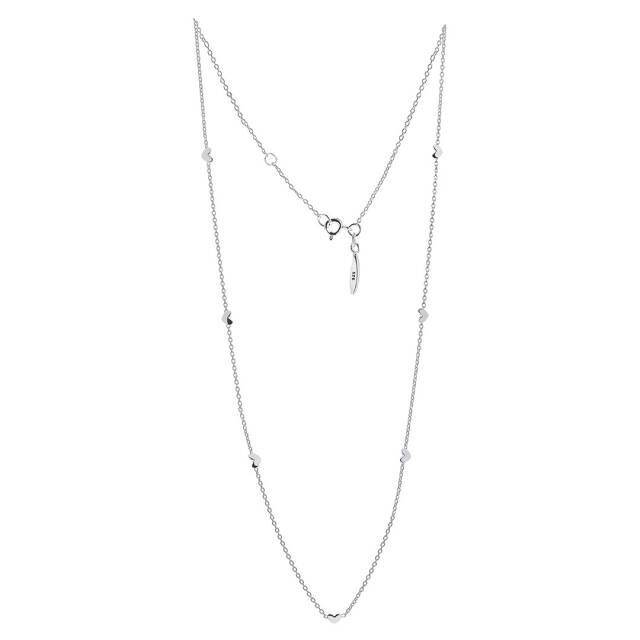 Loving heart drop full Halsketten Silber