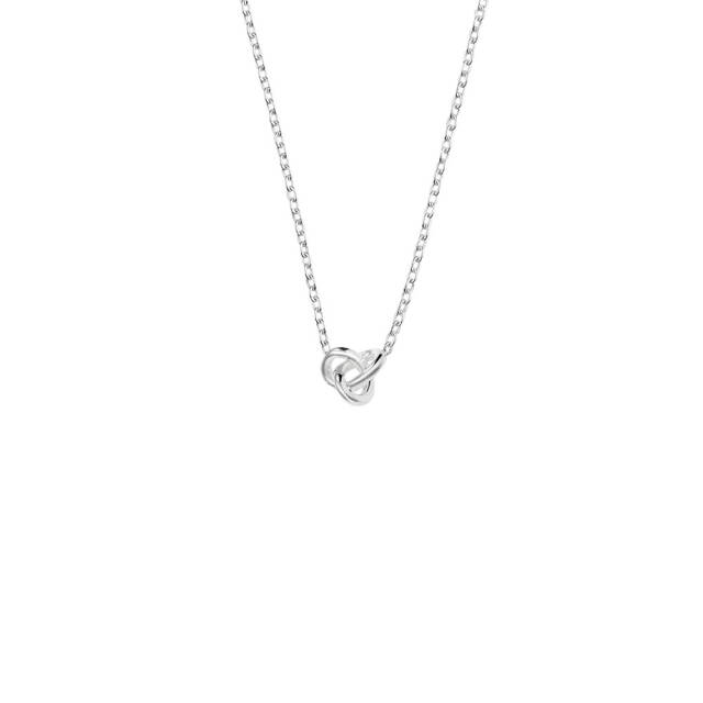 Le knot drop Halsketten Silber