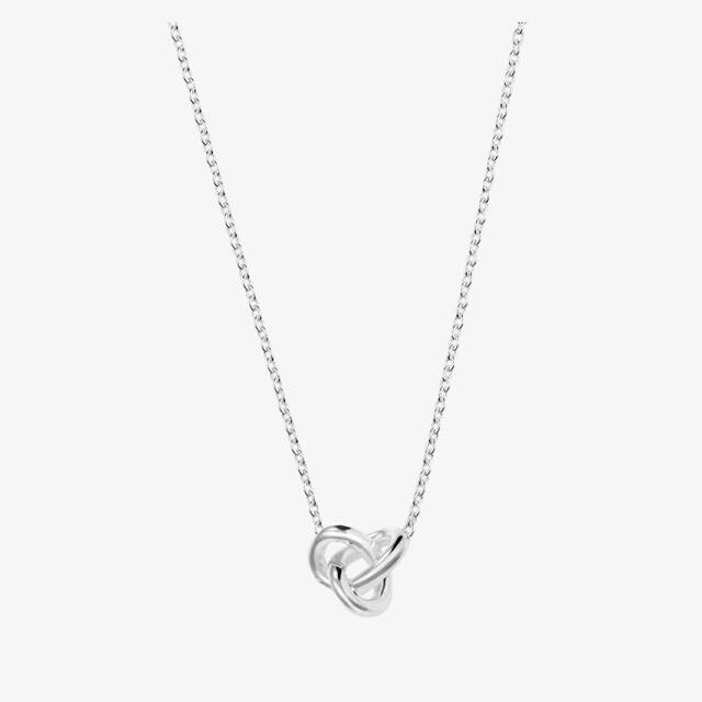Le knot long Halsketten Silber