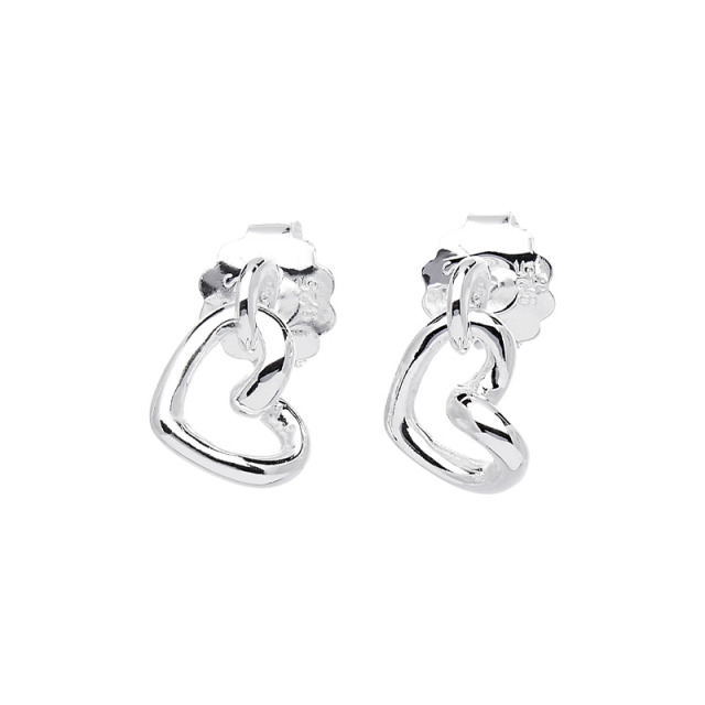 Love Vibe drop studs Earrings Silver