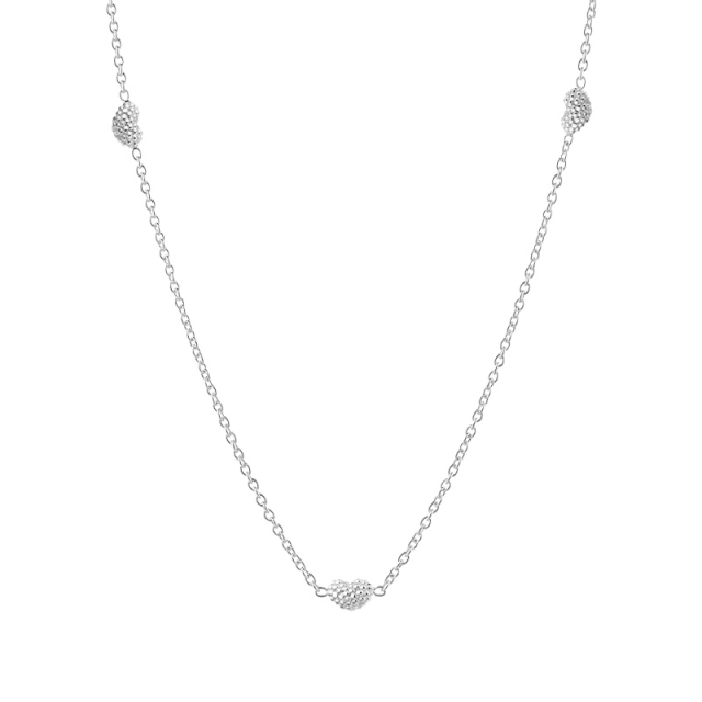 Love bubble full Halsketten Silber