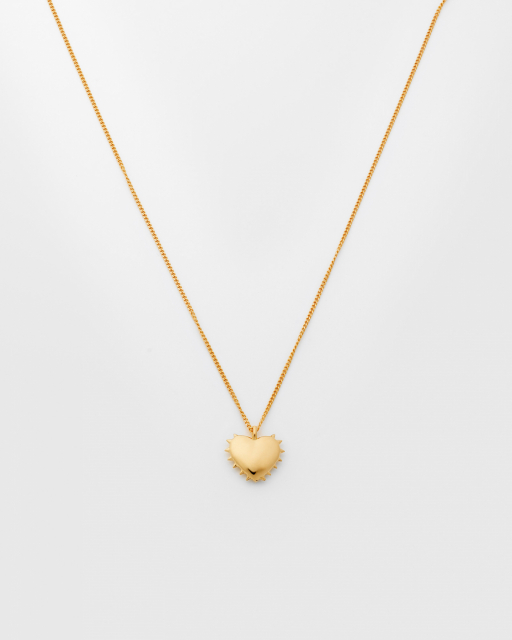 True Love Spike Heart Halsketten Gold