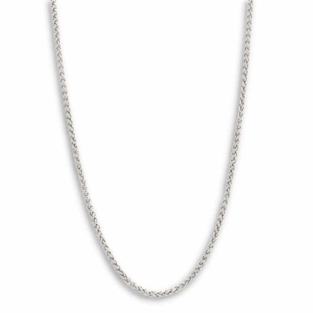 SilverNecklace Flätat 50+5cm