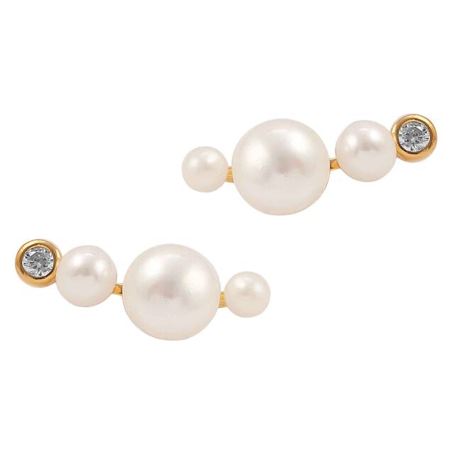 Agnes croissant Ohrringe Gold