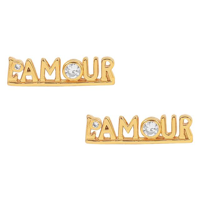 L'amour Ohrringe Gold