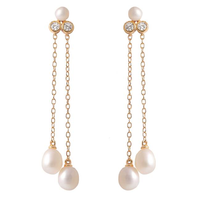 Agnes chain Ohrringe Gold