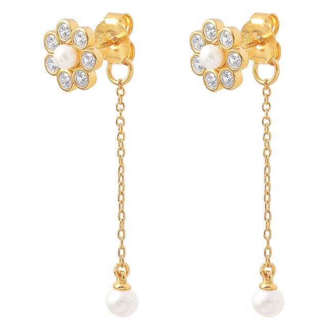 Aya flower Ohrringe Gold