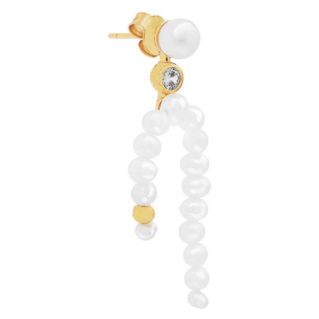 Agnes single Ohrringe Gold