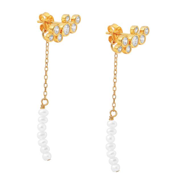 Agnes multi stickers Ohrringe Gold