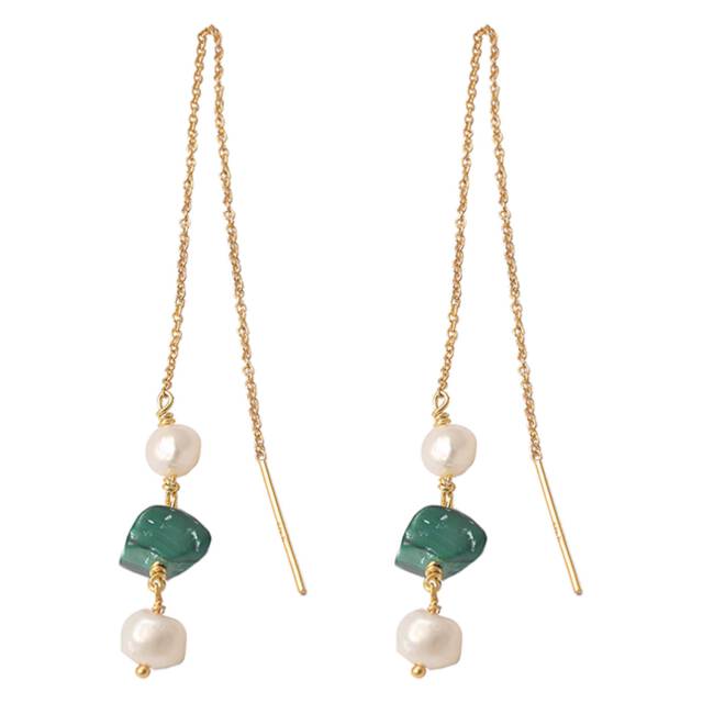 Green Ellie Ohrringe Gold