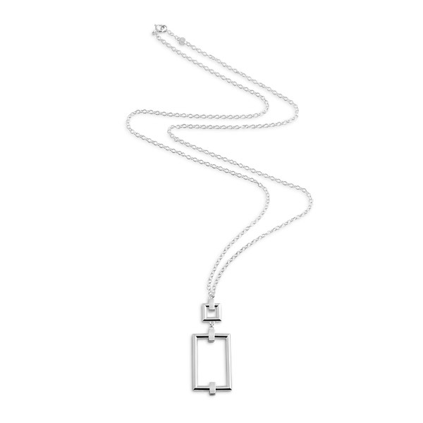 Detail Square Grand Halsketten Silber 90 cm