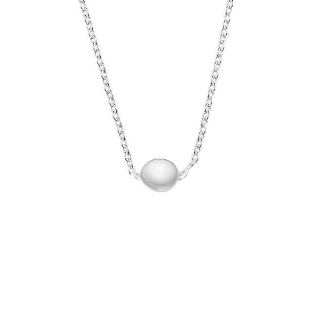 Stardust drop polished Halsketten Silber