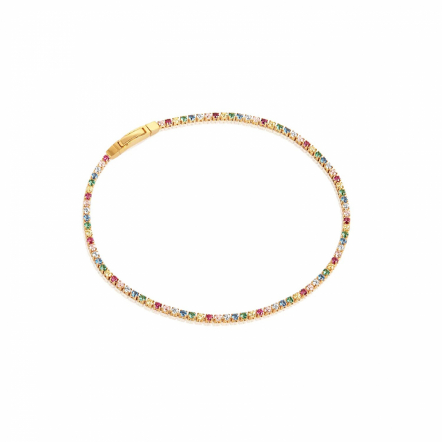 ELLERA Armbänder Mehrfarbige Zirkoner Gold